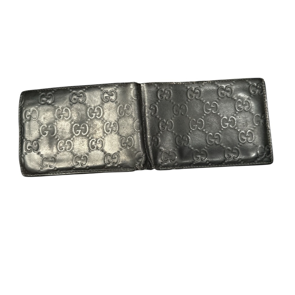 Gucci Black Embossed GG Leather Money Clip - Picture 6 of 6